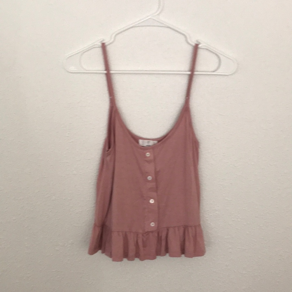 light pink button up flowy tank top